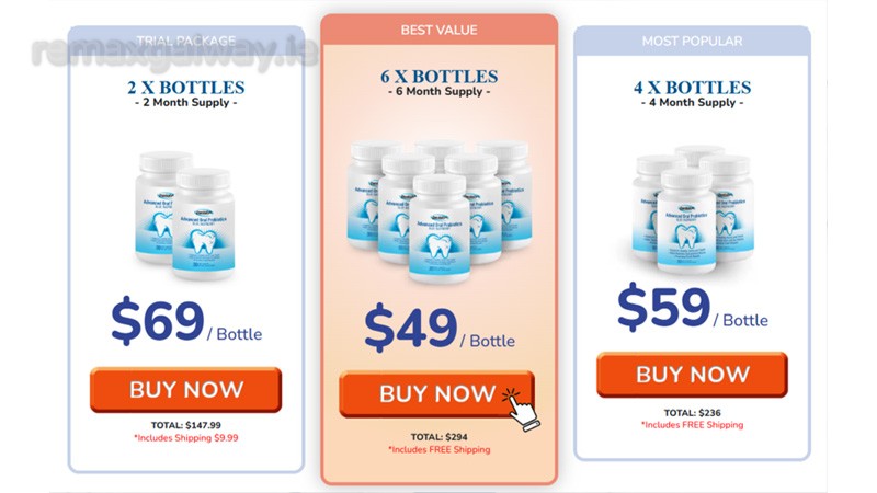 Where To Buy Dentolyn And Is It Worth The Price?Dentolyn is primarily available through its official online website rather than physical pharmacies or mass retailers. This direct-ONT-consumer model is commonly used for specialty oral health supplements to control quality, storage, and authenticity. We summarize the standard package options listed on the official website at the time of writing. Prices may change and should be confirmed before purchase. Package Total Price Price Per Bottle Savings Price Per Serving* Estimated Daily Cost 1 Bottle (30-day supply) ~$69 ~$69 — ~$2.30 ~$2.30/day 3 Bottles (90-day supply) ~$177 ~$59 ~$30 ~$1.97 ~$1.97/day 6 Bottles (180-day supply) ~$294 ~$49 ~$120 ~$1.63 ~$1.63/day *Serving estimates are based on a standard one-month supply per bottle, as indicated by the manufacturer. Multi-bottle packages lower the per-bottle and daily cost, which may suit users planning longer-term use rather than short trials. Dentolyn purchases made through the official website are typically covered by a money-back guarantee, allowing returns within a stated timeframe if the product is unused or does not meet expectations. Shipping policies, delivery times, and eligibility for refunds vary by region and should be reviewed at checkout. How to buy Dentoly safely: To avoid counterfeit products, Dentolyn should be purchased only through the official website. Third-party marketplaces offering steep discounts may not guarantee authenticity, proper storage, or refund eligibility. Dentolyn is sold on the official website with bundle pricing that lowers daily cost, best suited for long-term oral care support.